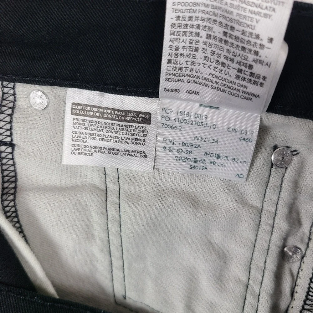 Levi's 541 Jeans Mens 32x28 Black Wash Athletic Fit Denim HEMMED‎